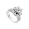 Vỏ nhẫn Kim cương Vàng trắng 18K PNJ 00DDW002747