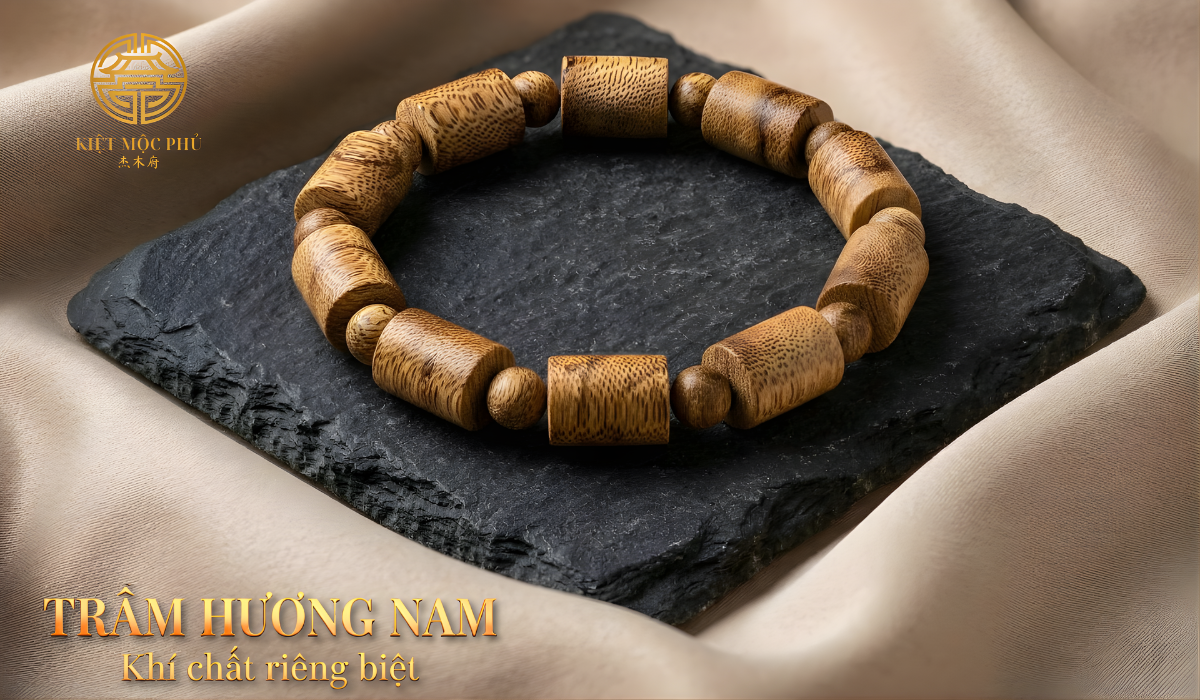 VÒNG TAY TRẦM HƯƠNG TỰ NHIÊN NAM NỮ -TRẦM HƯƠNG TỰ NHIÊN ĐẮK LẮK - VÒNG TAY PHONG THUỶ ĐẮK LẮK - KIỆT MỘC PHỦ